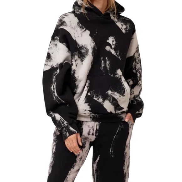 SIWY Kenzie In Adaption Monochrome Artistic Oversized Hoodie SZ L - Picture 1 of 13